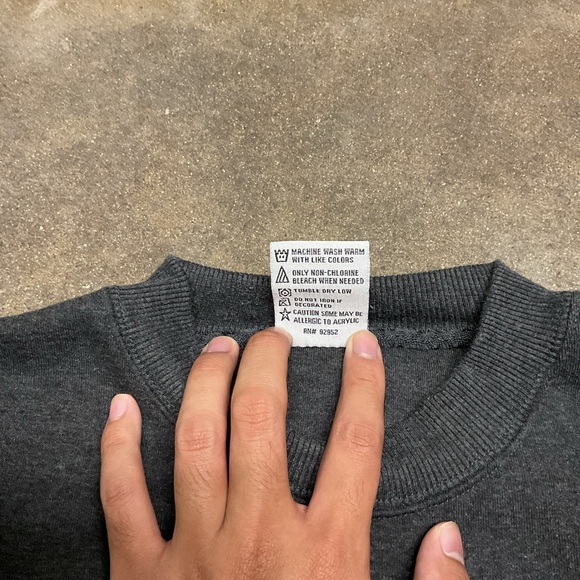 21 Pro USA Crewneck Sweatshirt Solid Dark Gray Mens Small 100 Polyester - Picture 3 of 7